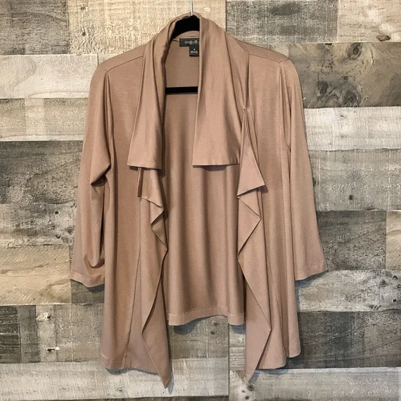 August Silk Open Jacket with draped front - Picture 10 of 16